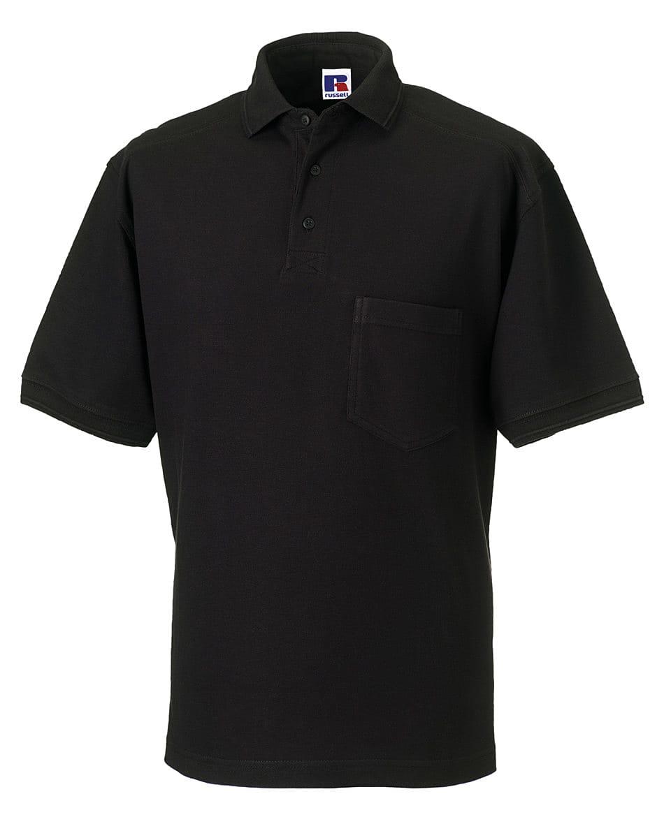 Russell Mens Heavy Duty Polo Shirt in Black (Product Code: 011M)