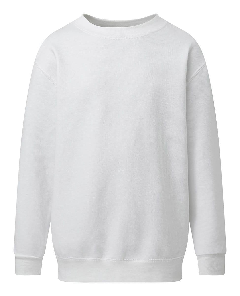 SG Childrens Crew Neck Sweatshirt in White (Product Code: SG20K)