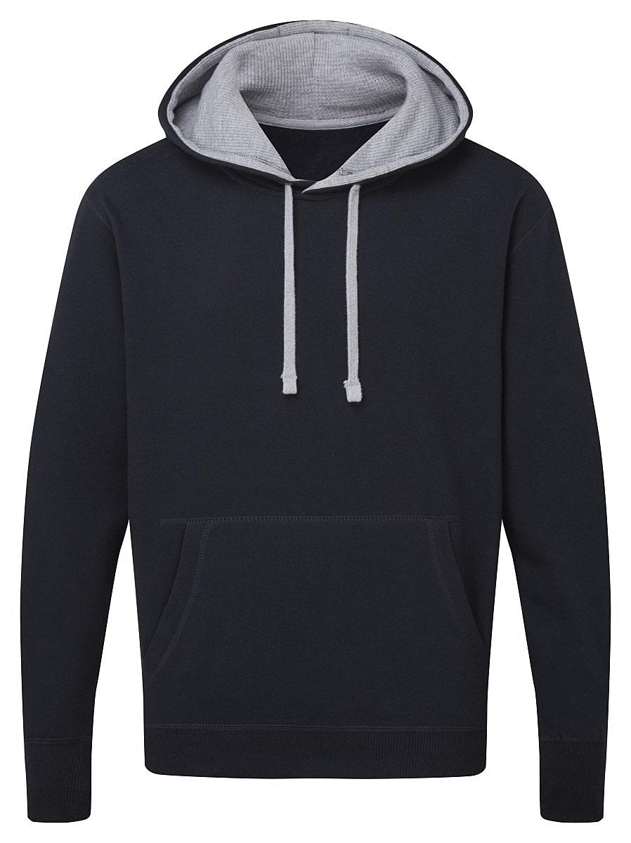 SG Mens Contrast Hoodie in Navy / Light Oxford (Product Code: SG24)