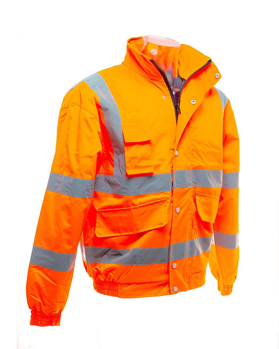 Yoko Hi-Viz Bomber Jacket in Hi-Viz Orange (Product Code: HVP211)