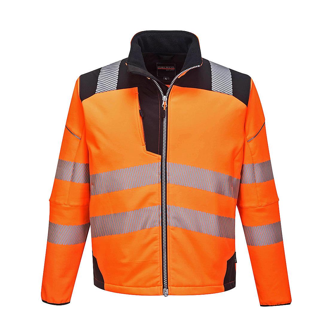 Portwest PW3 Hi-Viz Softshell Jacket in Orange / Black (Product Code: T402)