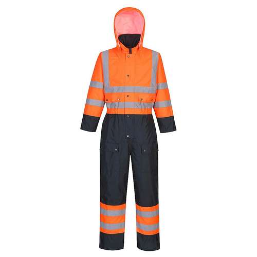 Portwest Hi-Viz Contrast Coverall - Lined - S485