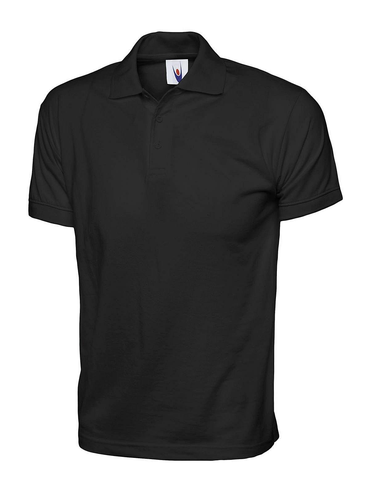 Uneek 200GSM Jersey Polo Shirt in Black (Product Code: UC122)