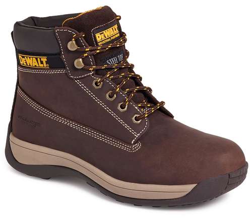 DeWalt Grafton Brown S3 HRO Leather Safety Toe Scuff Cap Dealer Slip on Boots 