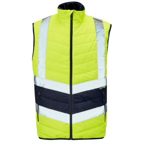 Supertouch Hi-Vis Yellow 2 Tone Puffer Bodywarmer