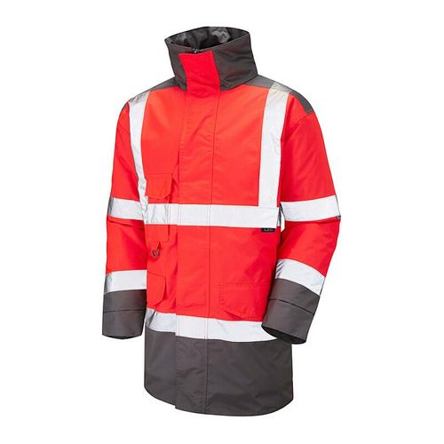 Leo Tawstock ISO 20471 Class 3 Anorak Red/Grey