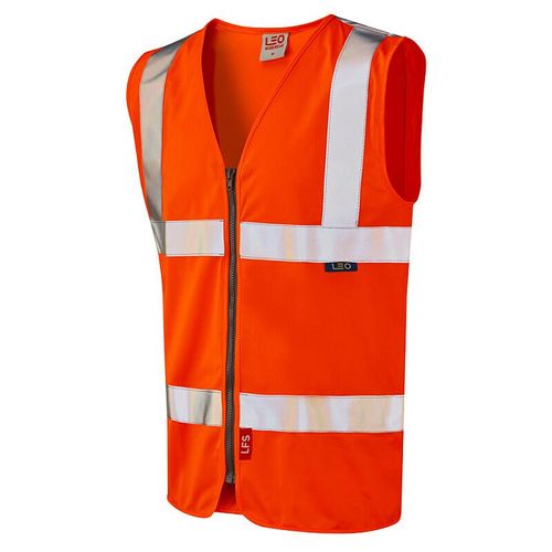 Leo Meeth ISO 20471 Class 2 LFS Waistcoat Orange