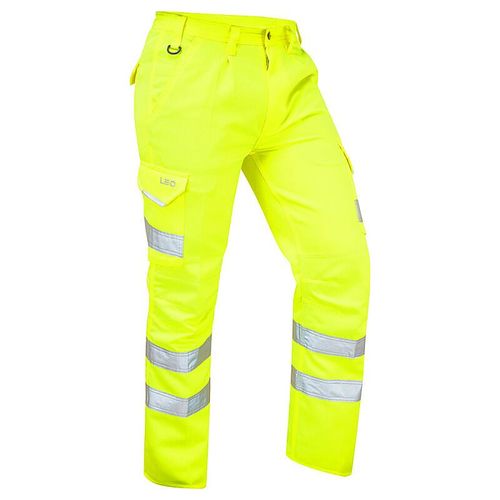 Leo Bideford ISO 20471 Class 1 Cargo Trouser Yellow