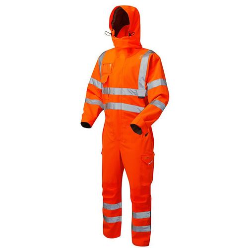 Leo Watertown ISO 20471 Class 3 EcoViz 10KX Stretch Coverall Orange