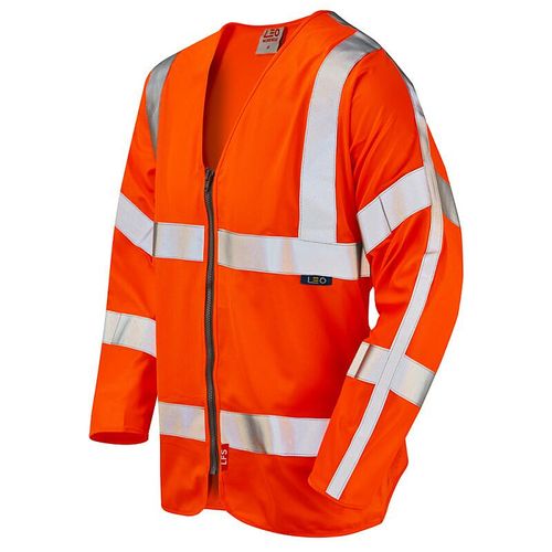 Leo Merton ISO 20471 Class 3 LFS Sleeved Waistcoat Orange