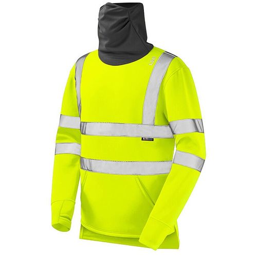 Leo COMBESGATE ISO 20471 Class 3 Snood Sweatshirt Yellow