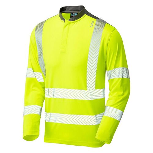 Leo Watermouth ISO 20471 Class 3 Performance Sleeved T-Shirt Yellow