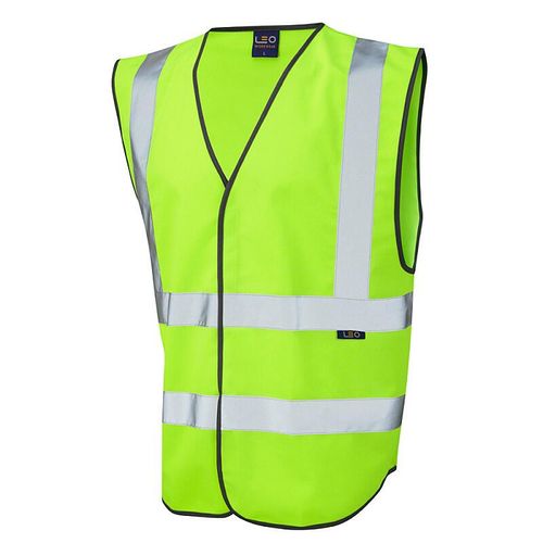 Leo Pilton Single Colour Reflective Waistcoat (Non ISO 20471) Lime
