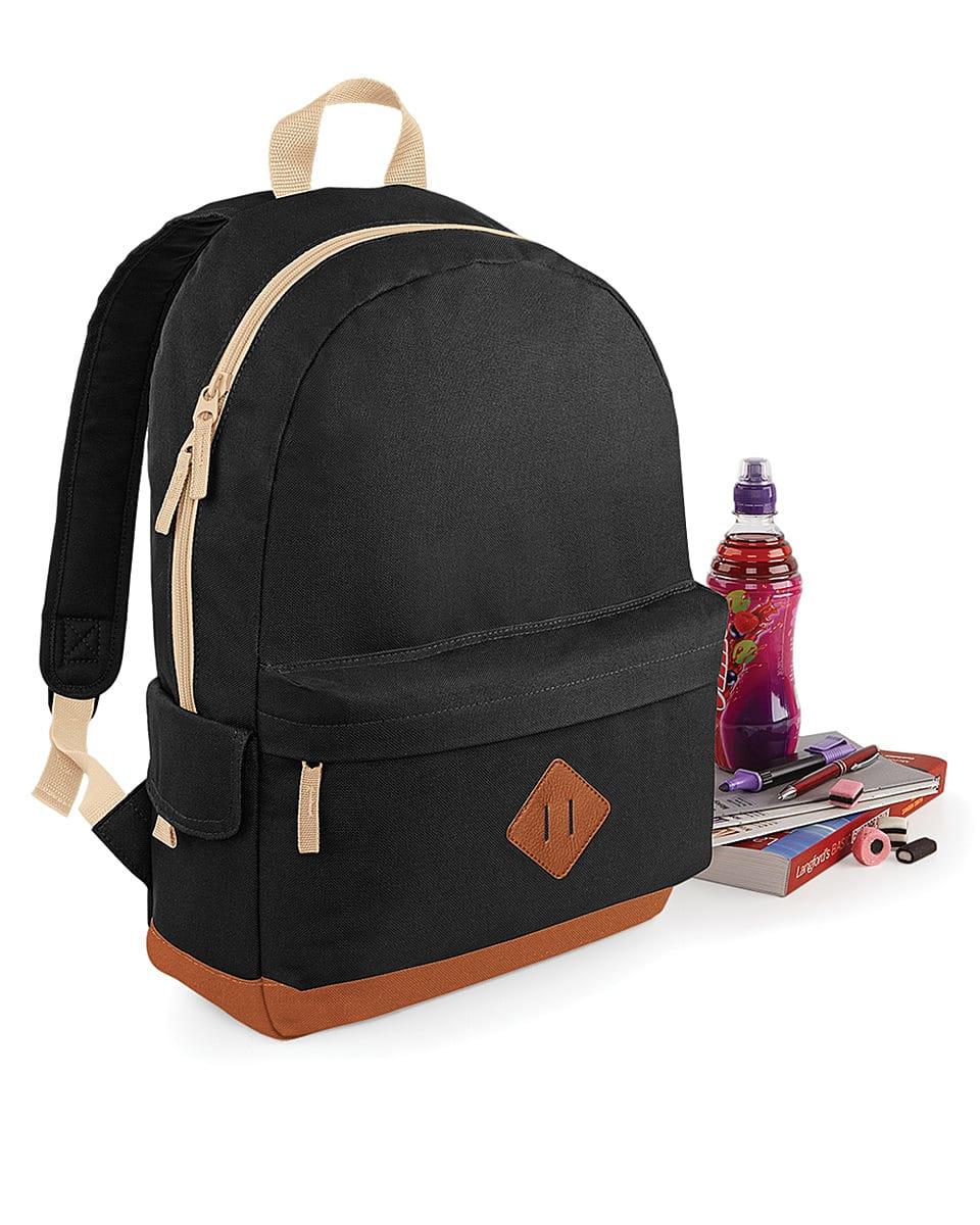 Bagbase Heritage Backpack in Black (Product Code: BG825)