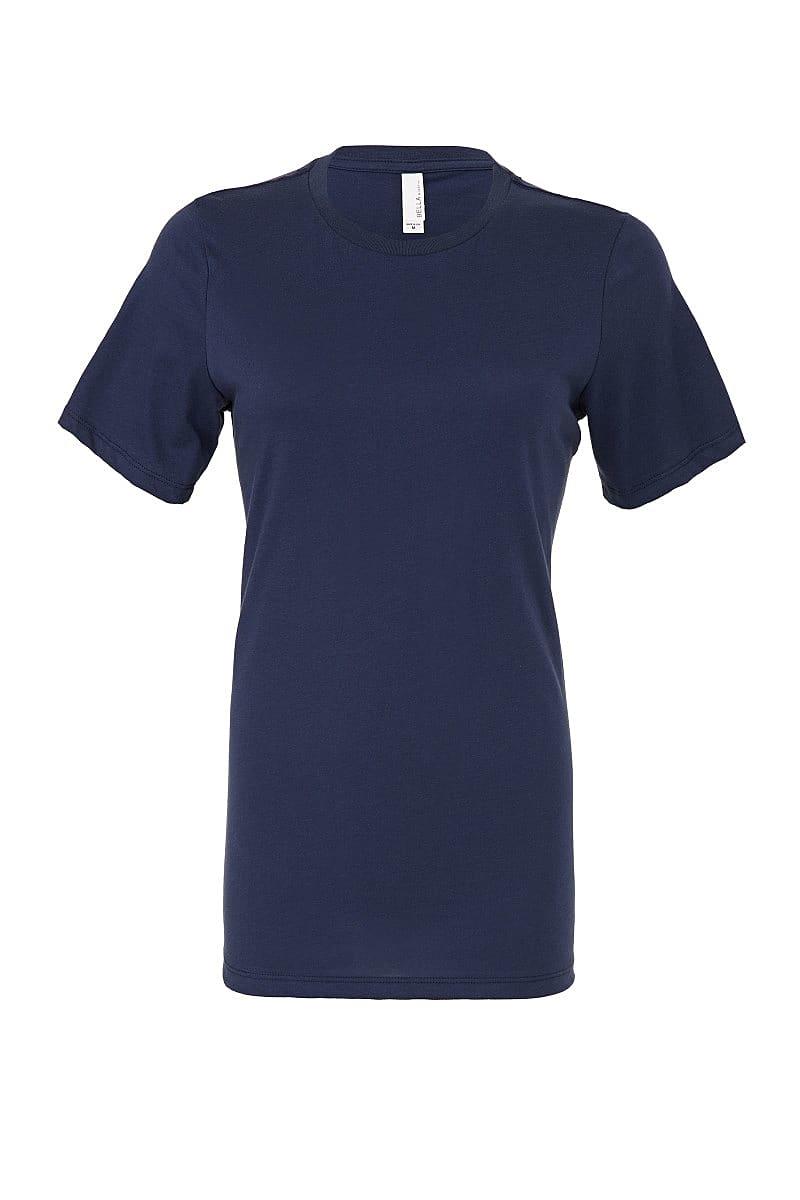 Bella Womens Relaxed Jersey Short-Sleeve T-Shirt in Navy Blue (Product Code: BE6400)