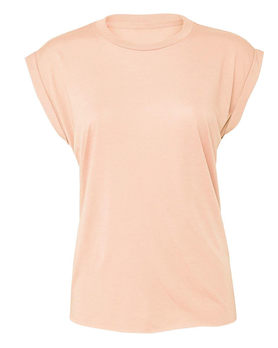Bella Womens Flowy Muscle T-Shirt in Peach (Product Code: BE8804)