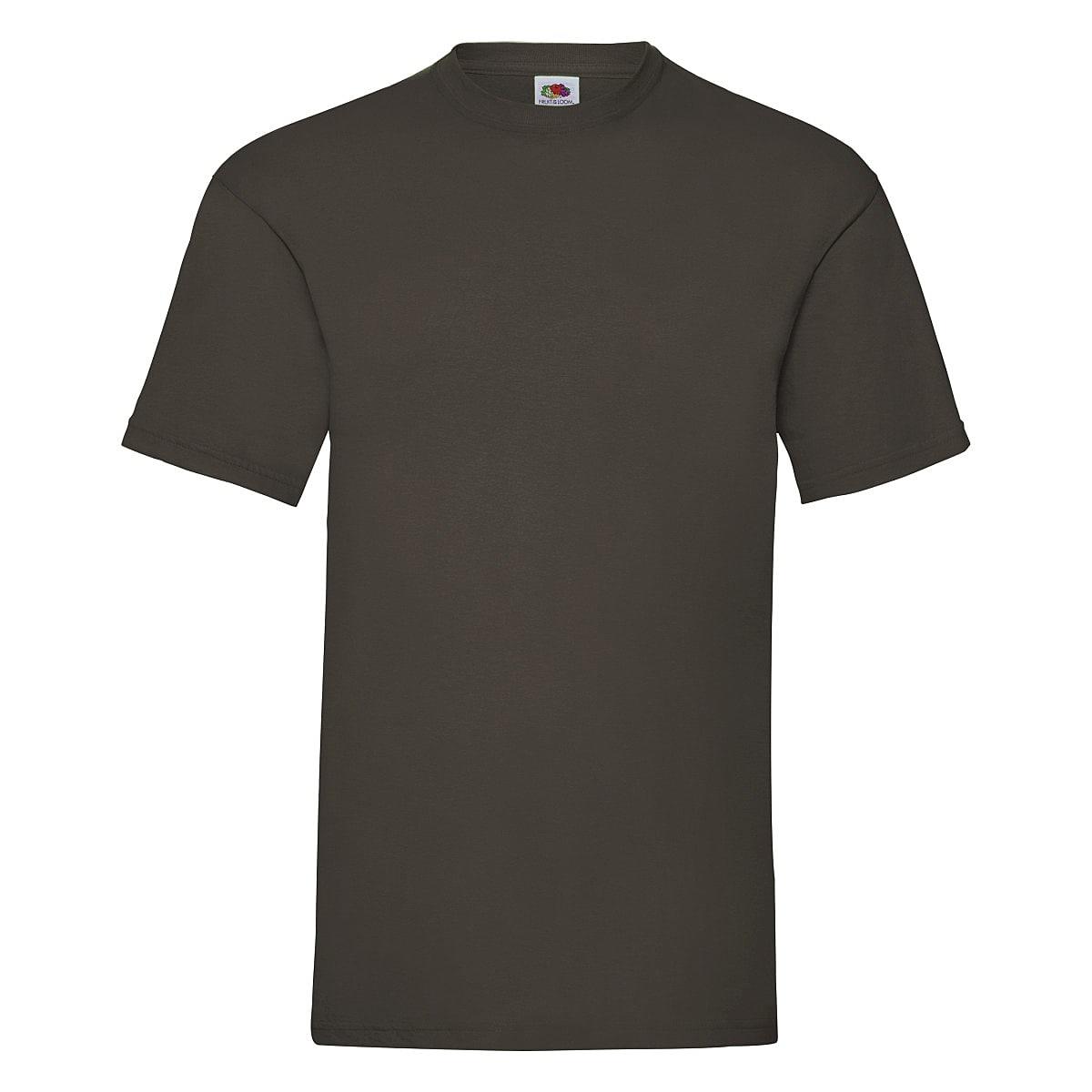 Fruit Of The Loom Valueweight T-Shirt in Chocolate (Product Code: 61036)