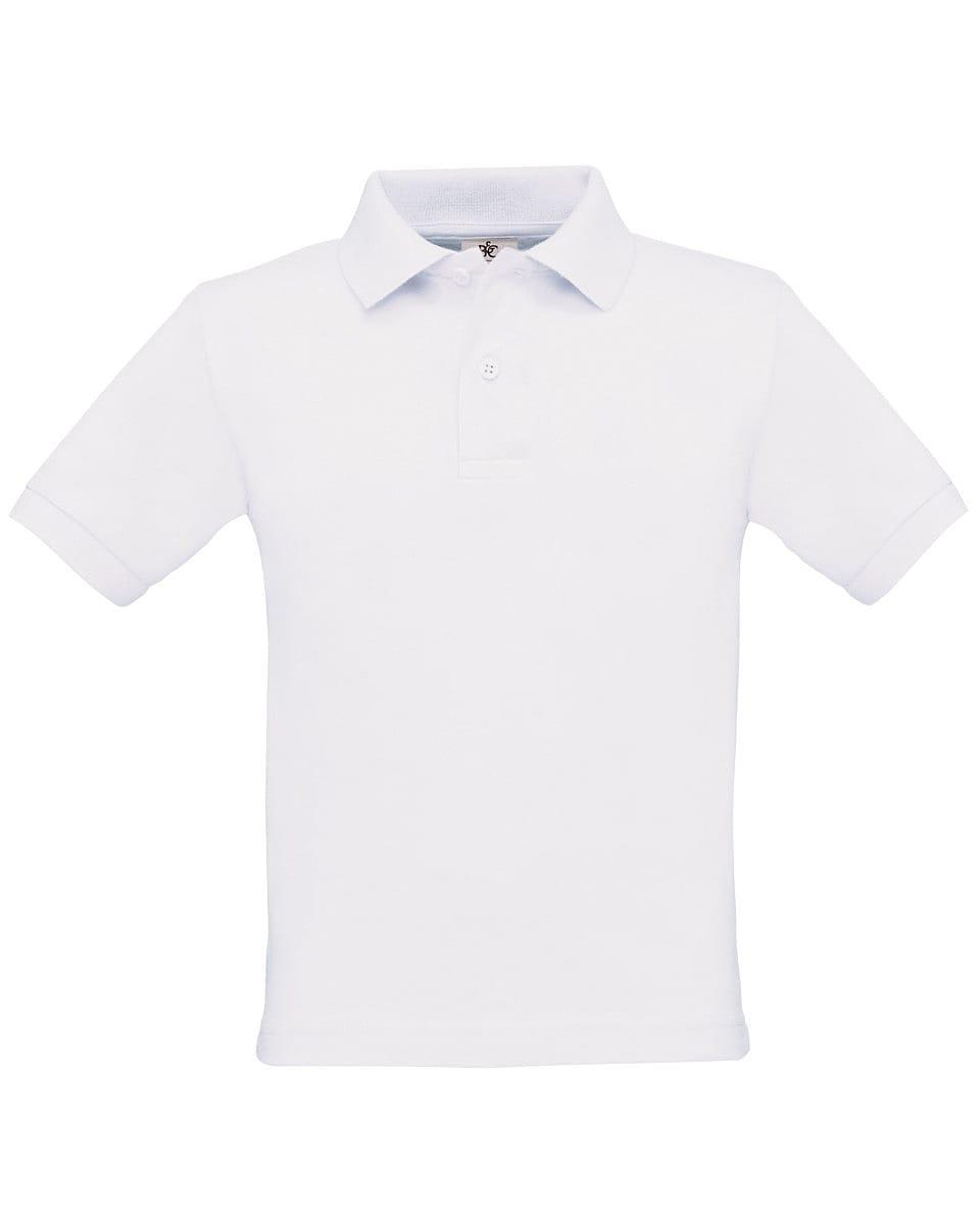 B&C Childrens Safran Polo Shirt in White (Product Code: PK486)