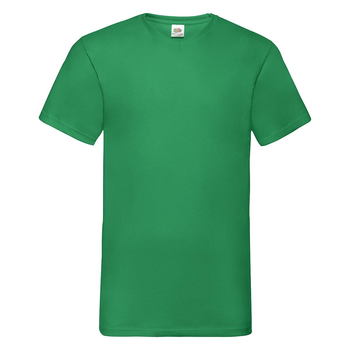 Fruit Of The Loom Valueweight V-Neck T-Shirt in Kelly Green (Product Code: 61066)