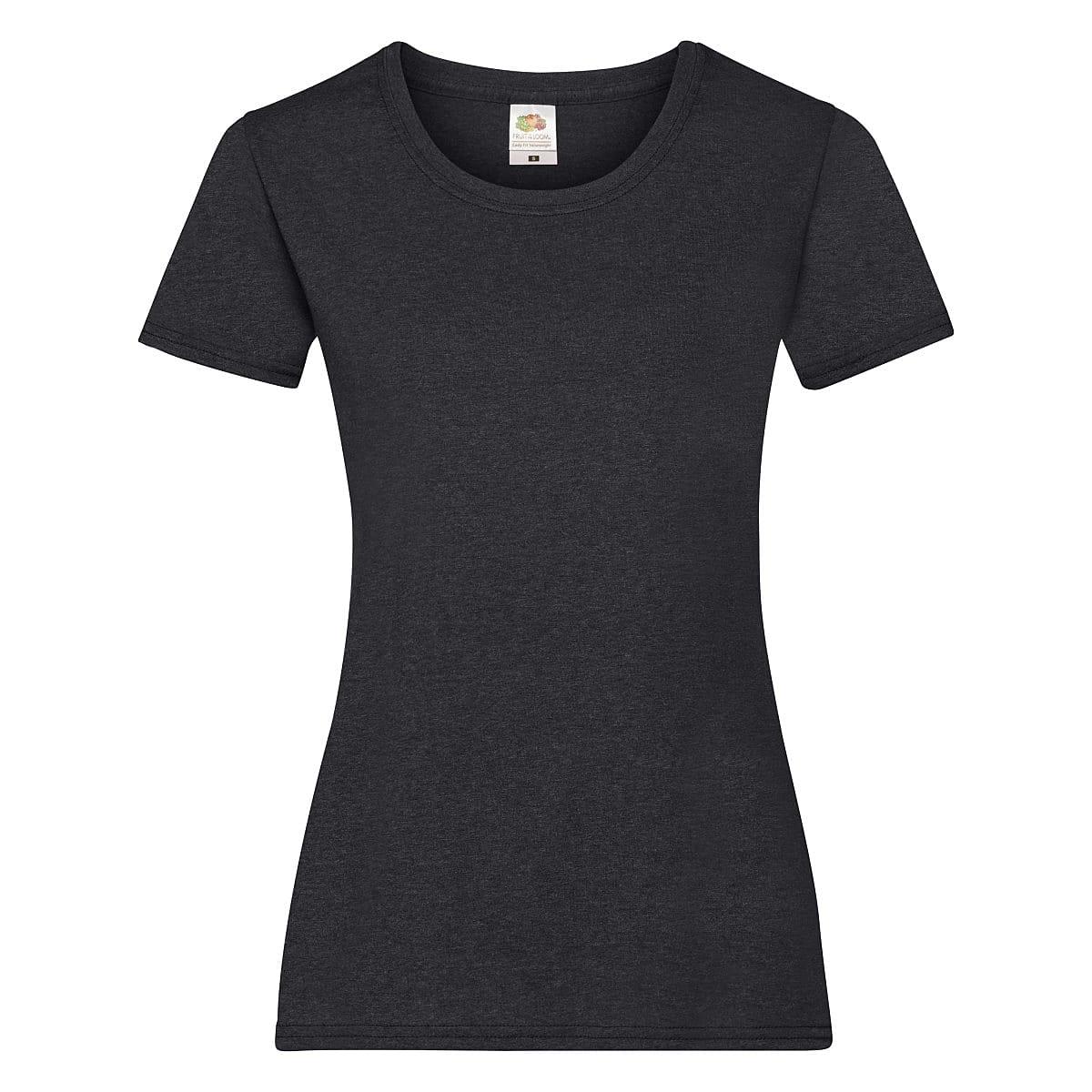 Fruit Of The Loom Lady-Fit Valueweight T-Shirt in Dark Heather (Product Code: 61372)