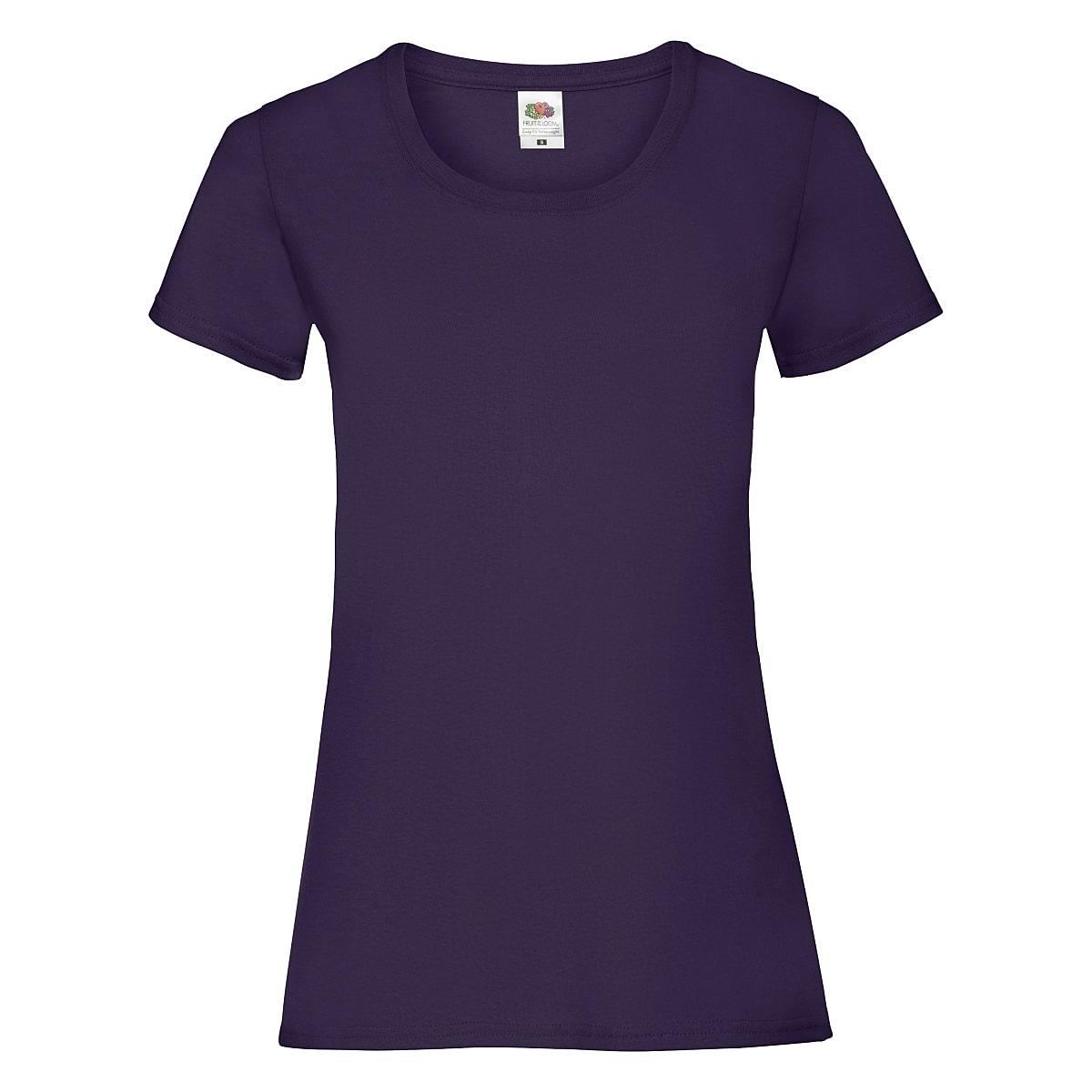 Fruit Of The Loom Lady-Fit Valueweight T-Shirt in Purple (Product Code: 61372)