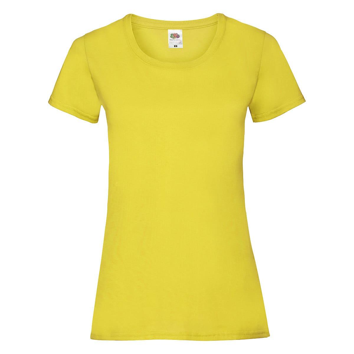 Fruit Of The Loom Lady-Fit Valueweight T-Shirt in Yellow (Product Code: 61372)