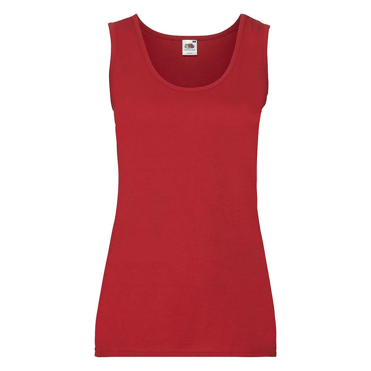 Fruit Of The Loom Lady-Fit Valueweight Vest in Red (Product Code: 61376)