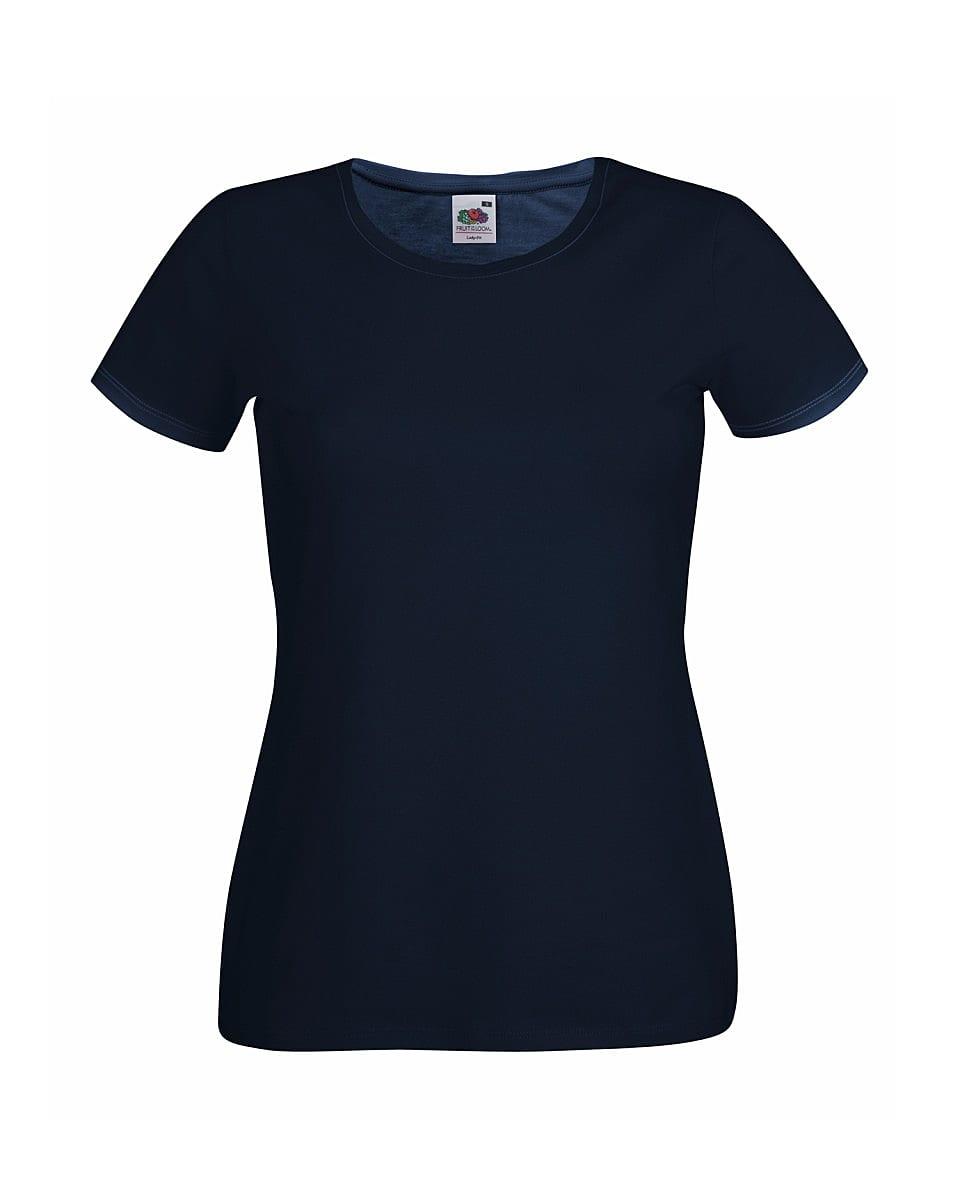 Fruit Of The Loom Lady-Fit Crew Neck T-Shirt in Deep Navy (Product Code: 61378)
