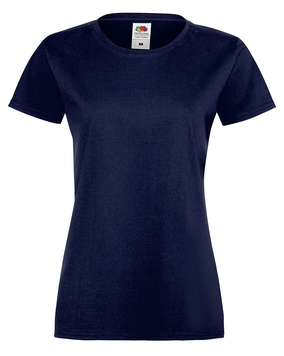 Fruit Of The Loom Womens Softspun T-Shirt in Deep Navy (Product Code: 61414)