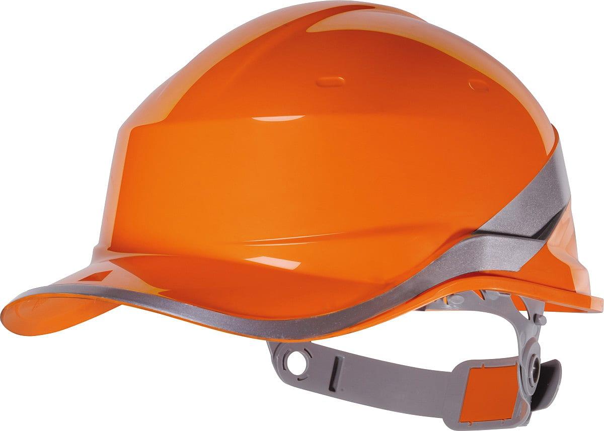 Delta Plus Hi-Viz Baseball Safety Helmet in Orange (Product Code: DIAMOND)