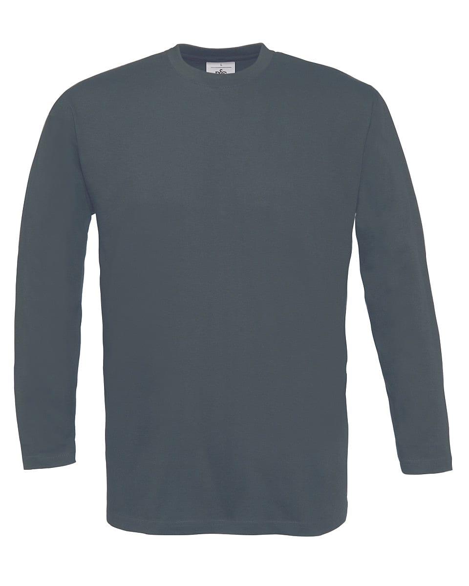 B&C Mens Exact 150 LSL T-Shirt in Dark Grey (Product Code: TU003)