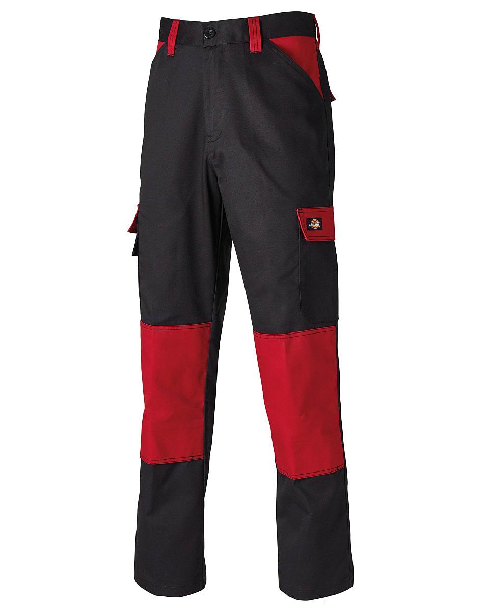 Dickies 240gsm Everyday Trousers (Regular) in Black / Red (Product Code: ED247R)