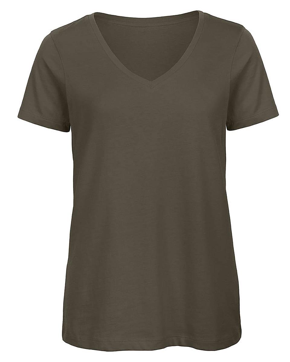 B&C Womens Inspire V-Neck T-Shirt in Khaki (Product Code: TW045)