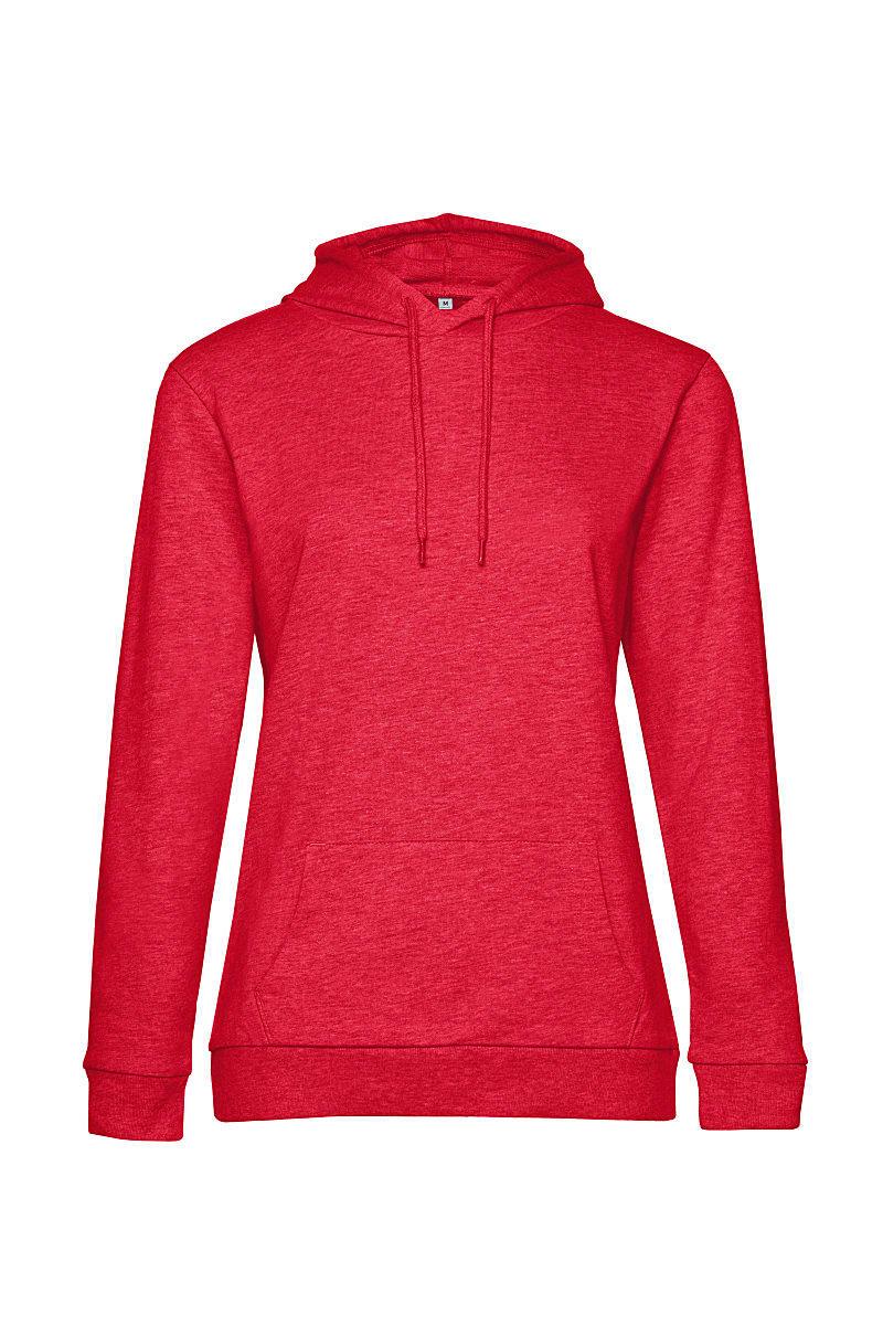 B&C Womens Hoodie in Heather Red (Product Code: WW04W)