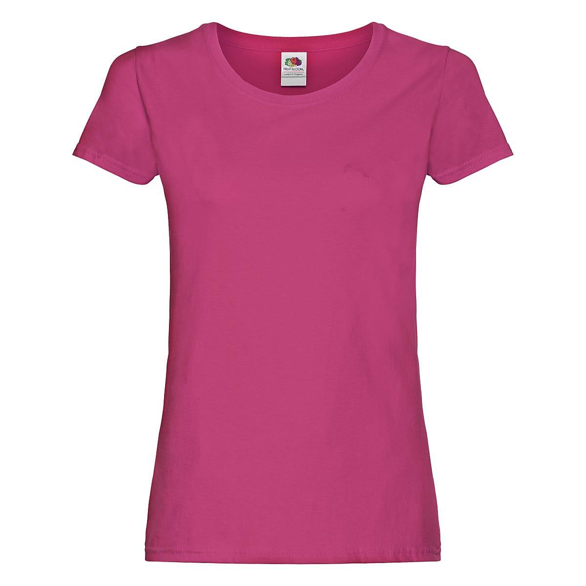 Fruit Of The Loom Lady Fit Original T-Shirt in Fuchsia (Product Code: 61420)