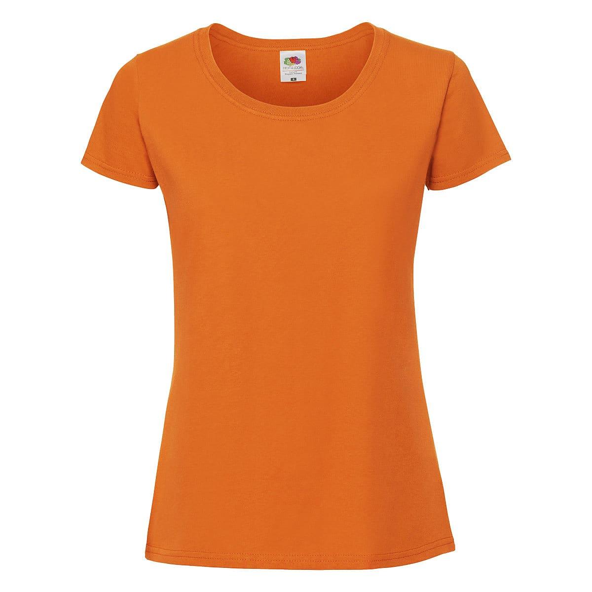 Fruit Of The Loom Womens Ringspun Premium T-Shirt in Orange (Product Code: 61424)