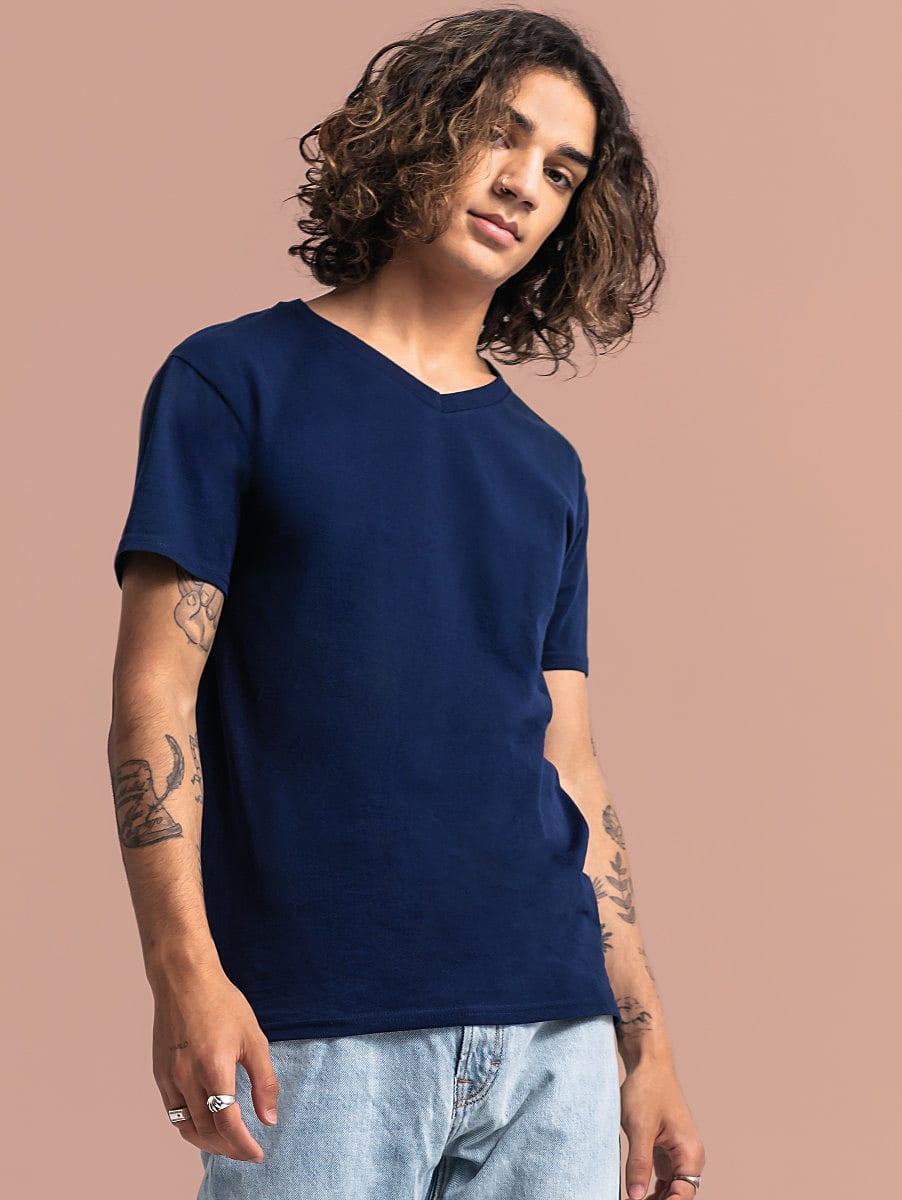 Fruit Of The Loom Iconic 150 V-Neck T-Shirt (Product Code: 61442)
