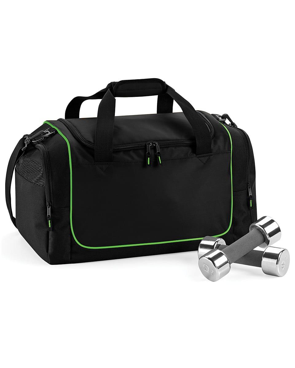 Quadra Teamwear Locker Bag in Black / Lime Green (Product Code: QS77)