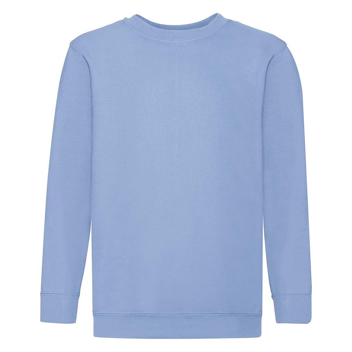 Fruit Of The Loom Childrens Set in Sleeve Sweatshirt in Sky Blue (Product Code: 62041)