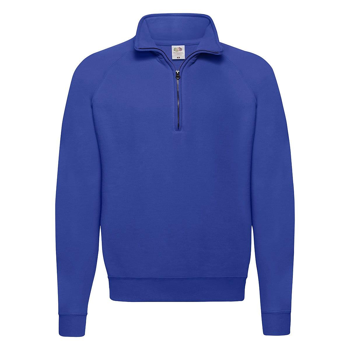 Fruit Of The Loom Mens Classic Zip Neck Sweater in Royal Blue (Product Code: 62114)