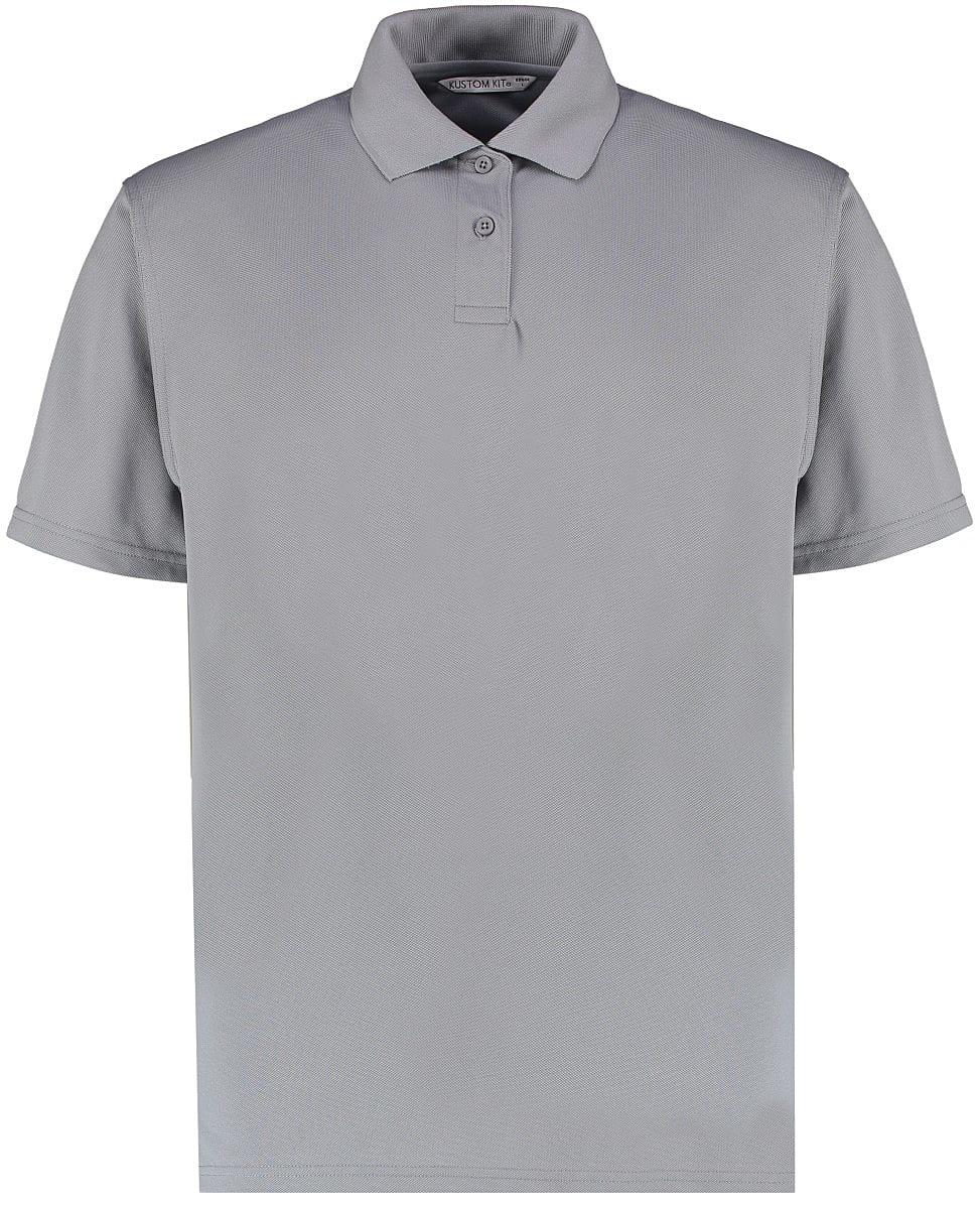 Kustom Kit Mens Cooltex Plus Pique Polo Shirt in Heather Grey (Product Code: KK444)