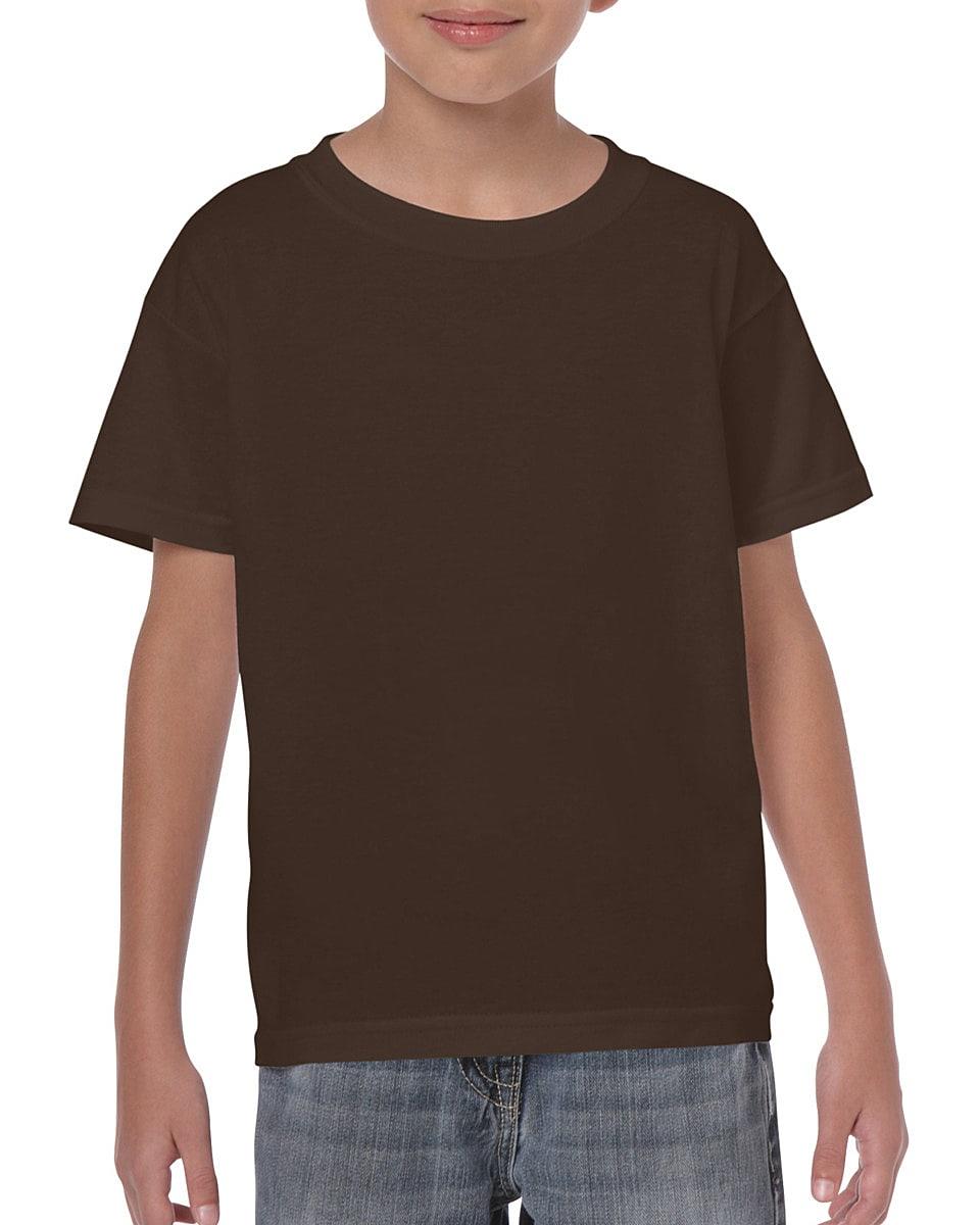 Gildan Childrens Heavy Cotton T-Shirt in Dark Chocolate (Product Code: 5000B)