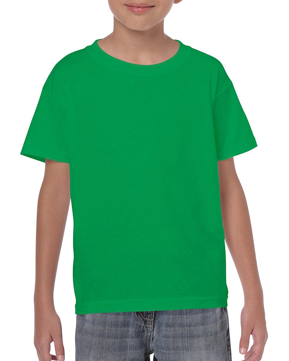 Gildan Childrens Heavy Cotton T-Shirt in Irish Green (Product Code: 5000B)