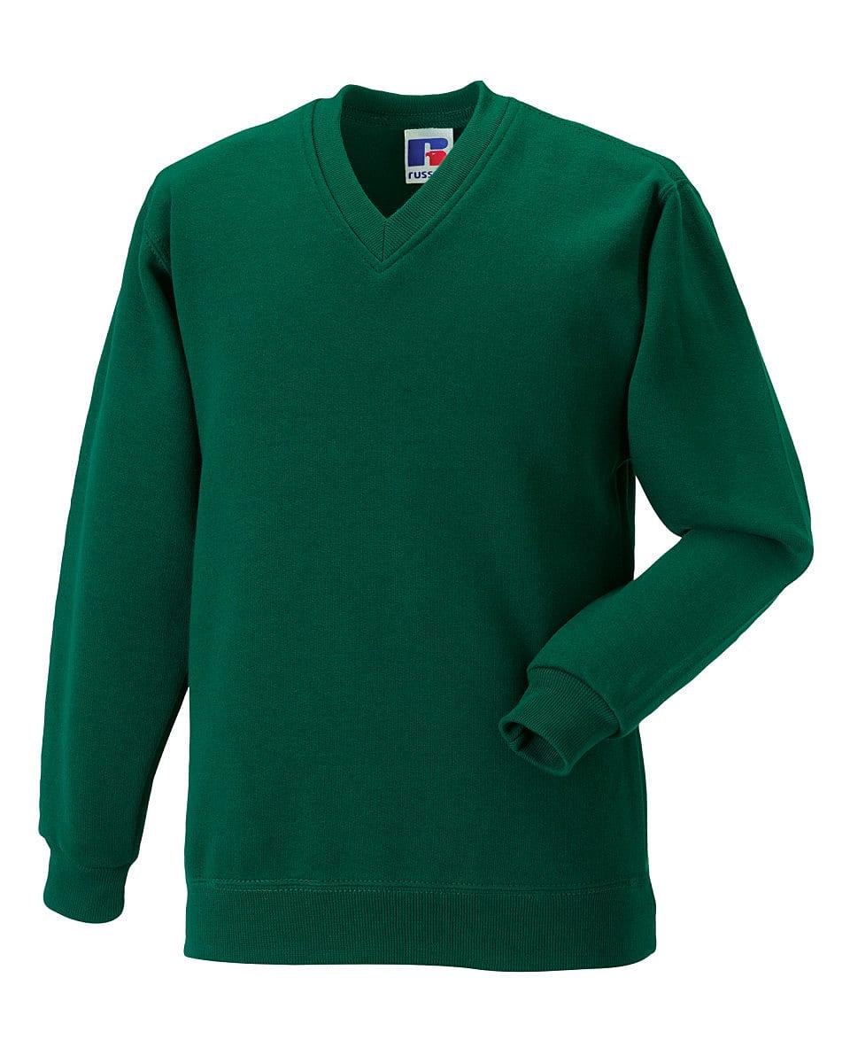 Jerzees Schoolgear V-Neck Sweatshirt in Bottle Green (Product Code: 272B)