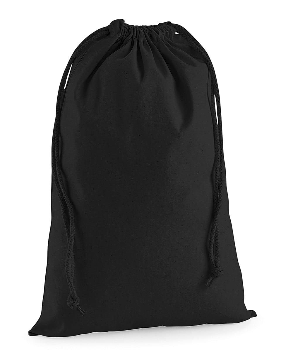 Westford Mill Premium Cotton Stuff Bag in Black (Product Code: W216)