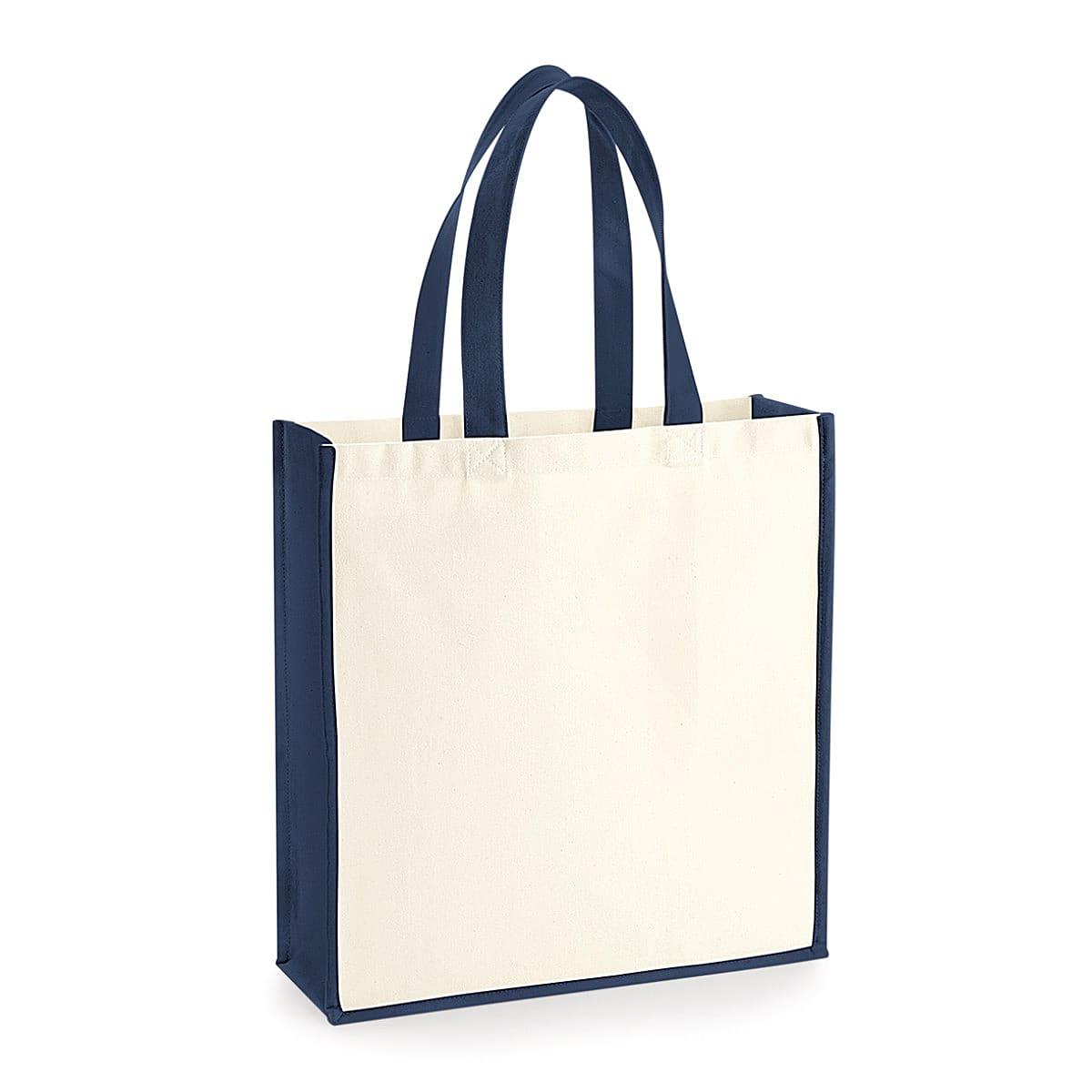 Westford Mill Gallery Canvas Tote in Natural / French Navy (Product Code: W600)