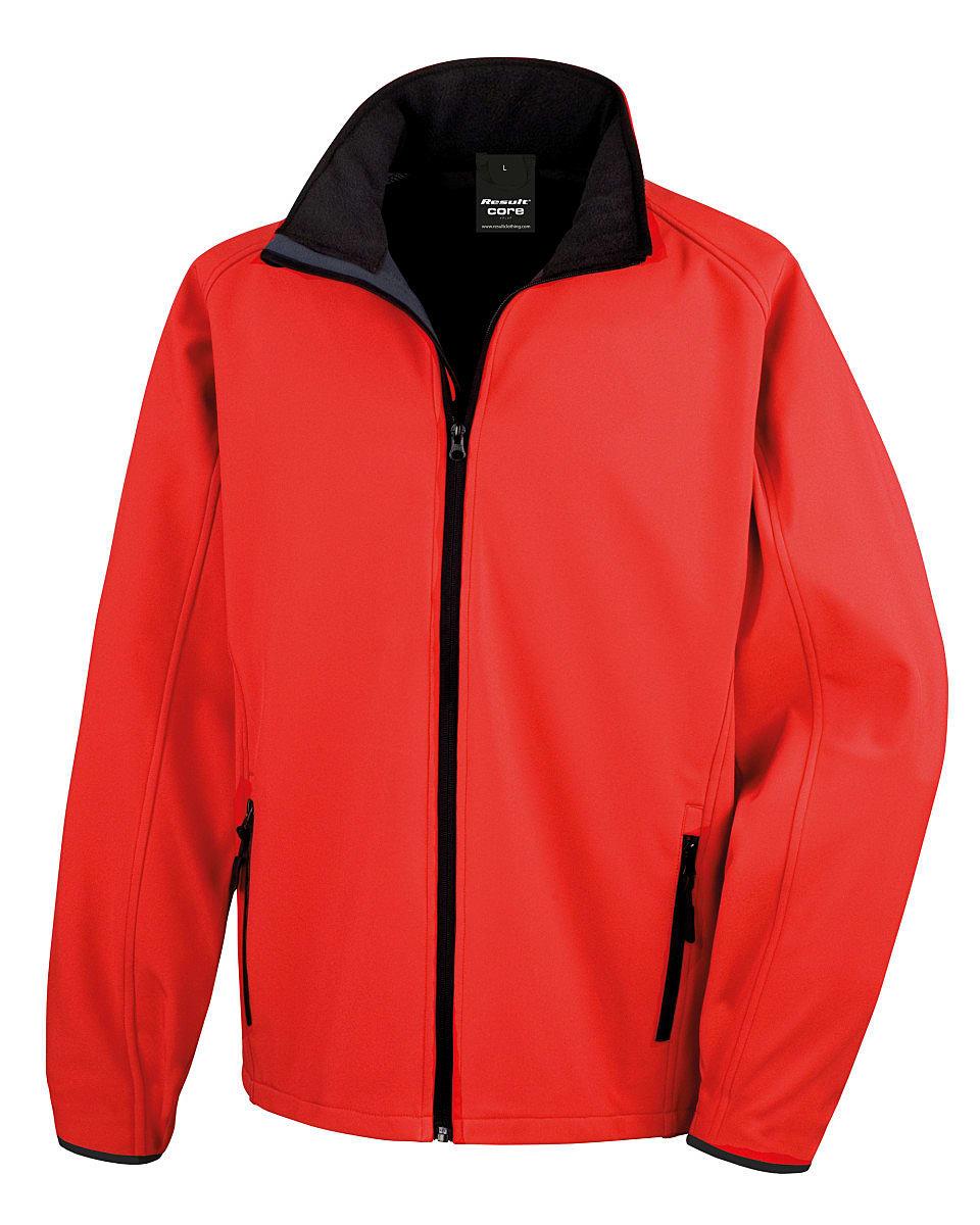 Result Core Mens Printable Softshell Jacket in Red / Black (Product Code: R231M)