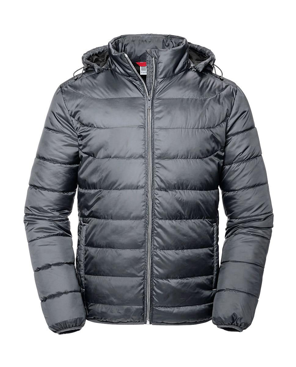 Russell Mens Hooded Nano Jacket in Iron Grey (Product Code: R440M)
