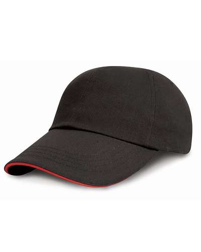 Result Headwear Low Profile Heavy Brushed Cotton Cap with Sandwich Peak
