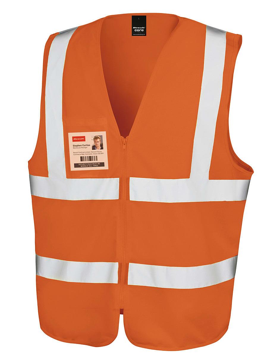 Result Safeguard Zip Safety Tabard in Hi-Viz Orange (Product Code: R202X)